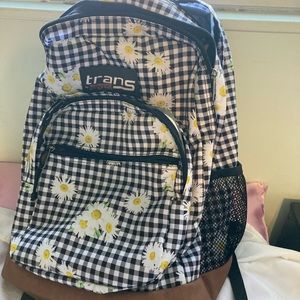 Trans by Jansport gingham and daisy backpack